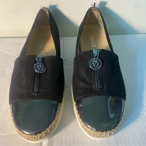 Anne Klein Black Dark Blue Akzetta Shoes Womens Size 8.5